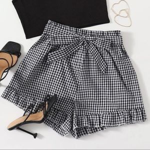 shein gingham shorts